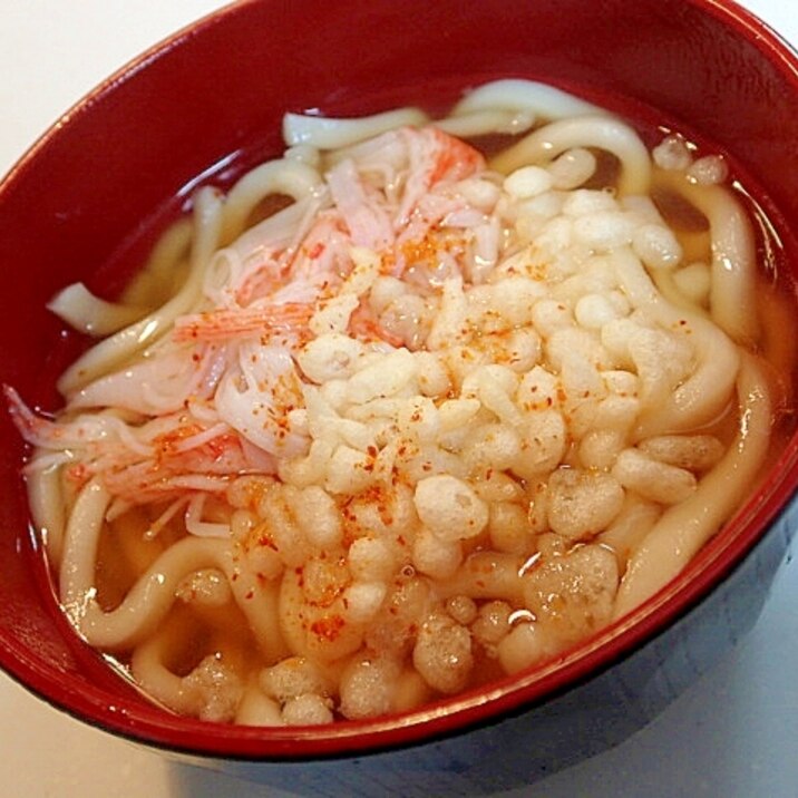 かにかまと天かすの半うどん♬
